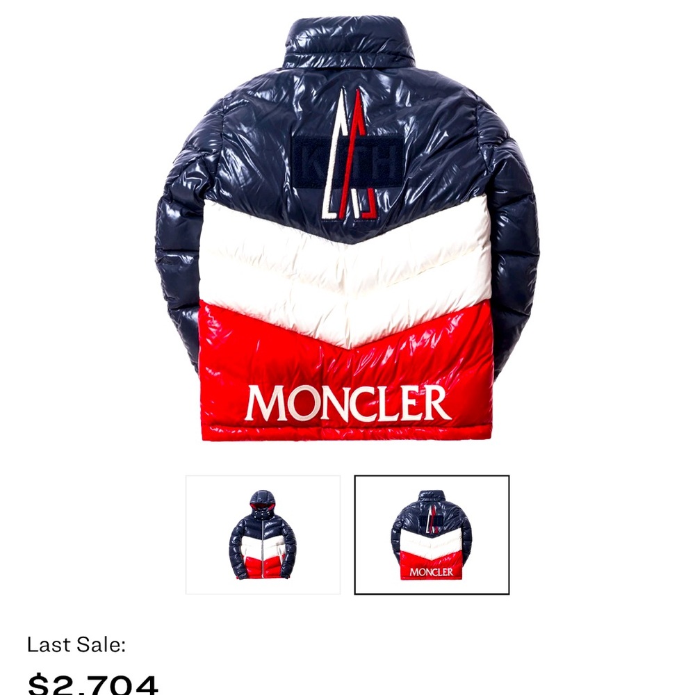 KITH X MONCLER ROCHEBRUNE CLASSIC DOWN JACKET SZXL